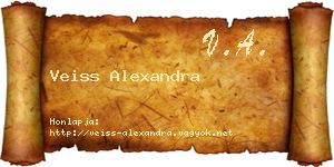 Veiss Alexandra névjegykártya