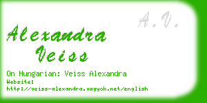 alexandra veiss business card